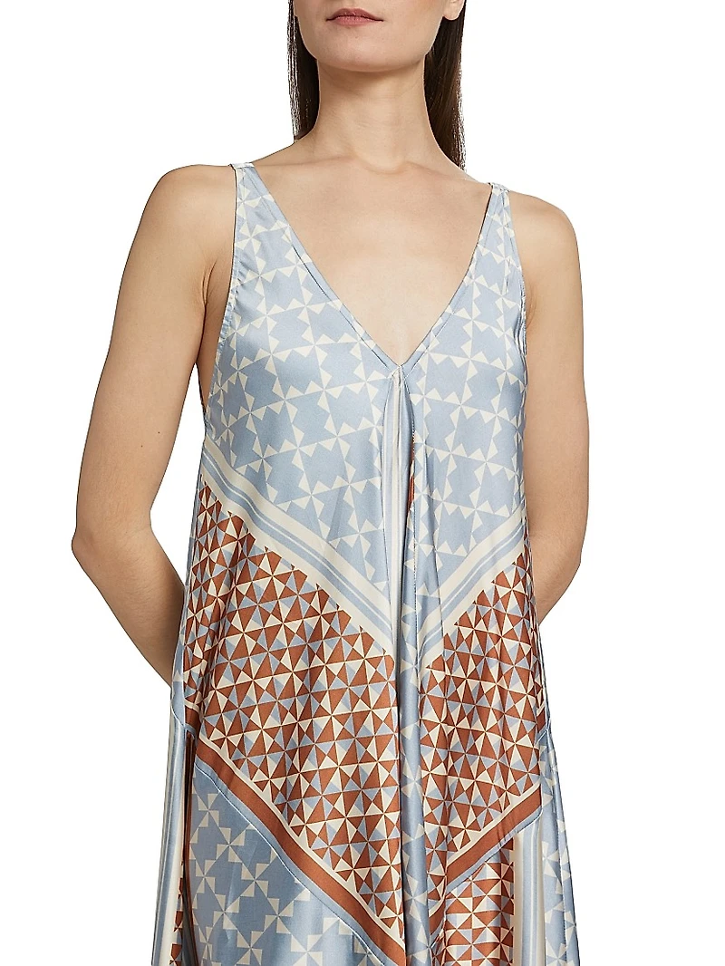 Nellie Satin Midi-Dress