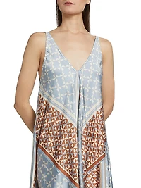 Nellie Satin Midi-Dress