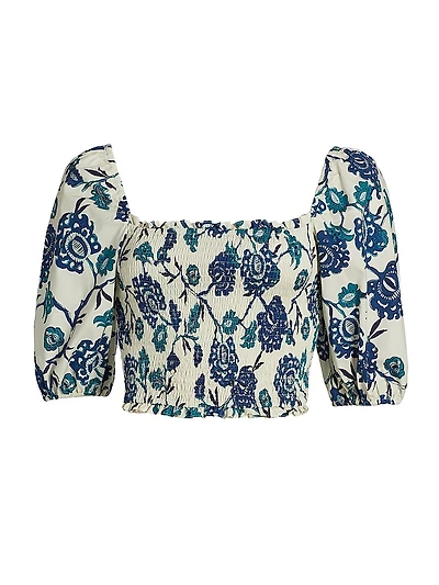 Cyra Smocked Top