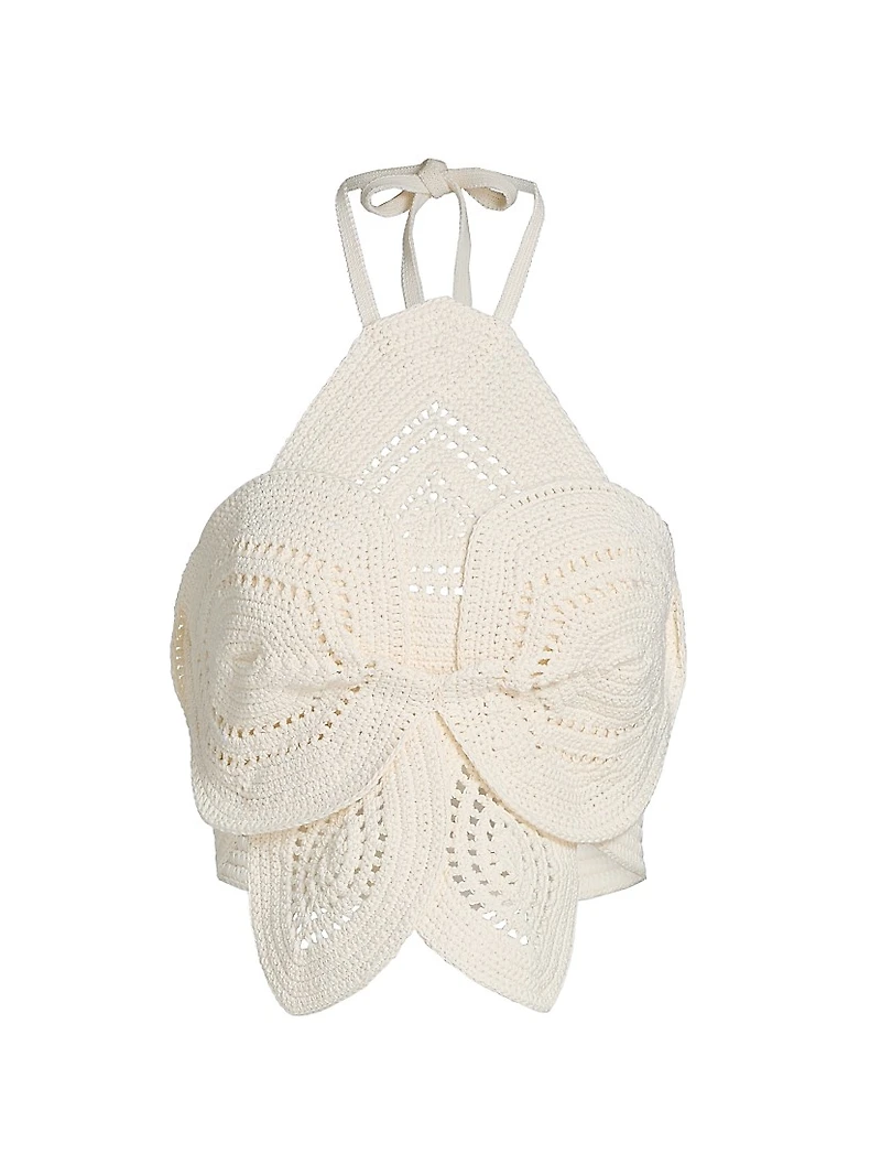 Emelia Floral Crochet Cotton Top