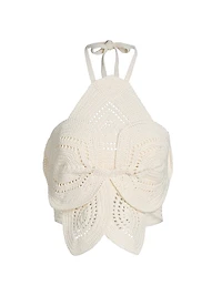 Emelia Floral Crochet Cotton Top