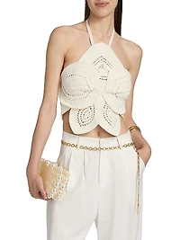 Emelia Floral Crochet Cotton Top