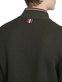 RWB Stripe Rib-Knit Full-Zip Jacket