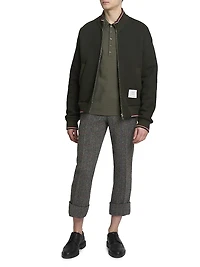 RWB Stripe Rib-Knit Full-Zip Jacket