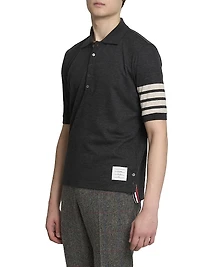 4-Bar Stripe Wool Jersey Polo Shirt