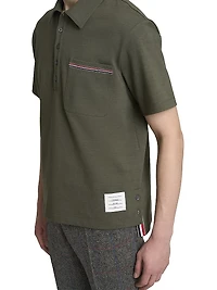 Embroidered RWB Pocket Cotton Polo Shirt