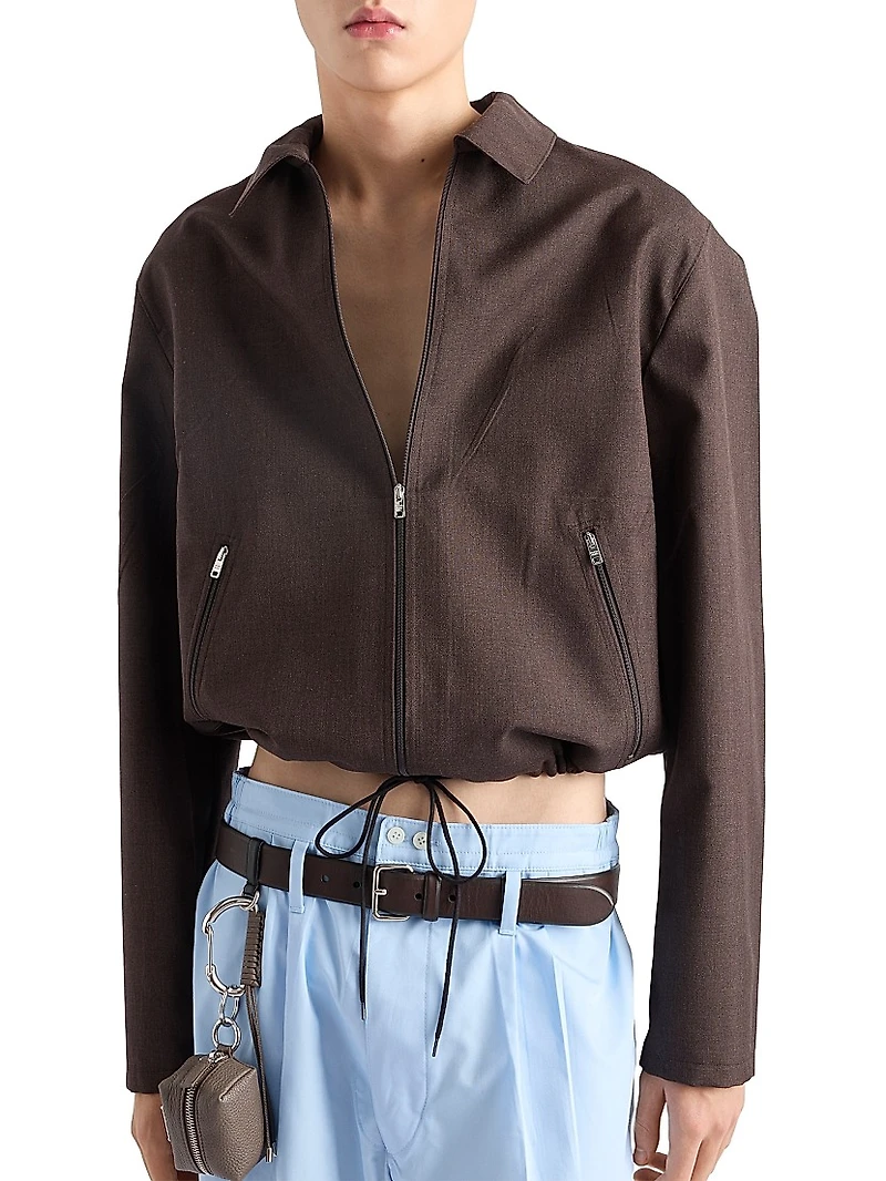 Mohair and Silk Blouson Jacket