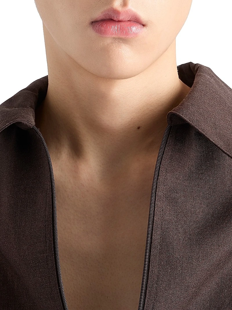 Mohair and Silk Blouson Jacket