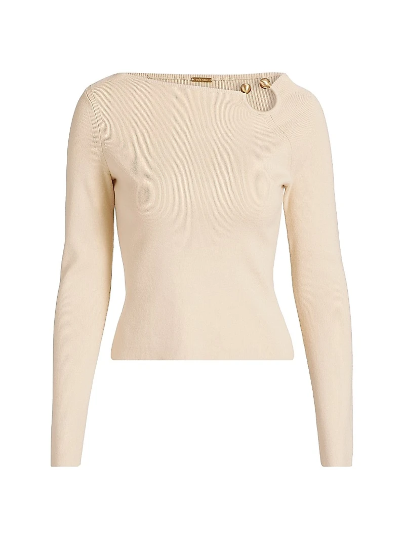 Iris Asymmetric U-Ring Knit Top