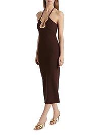 Valma Halterneck Midi-Dress