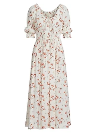 Ischia Floral Midi-Dress