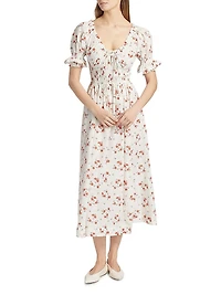Ischia Floral Midi-Dress