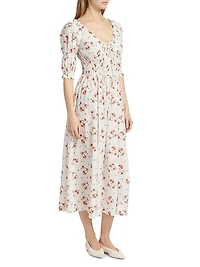 Ischia Floral Midi-Dress