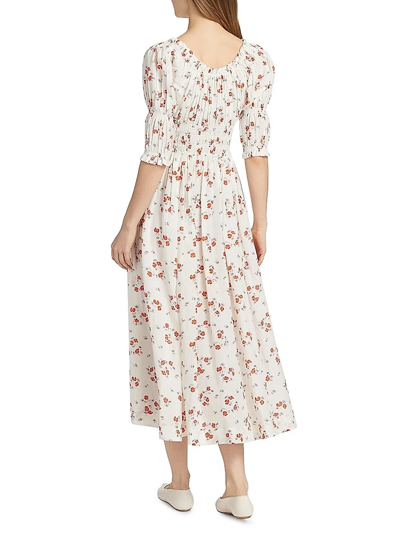 Ischia Floral Midi-Dress