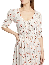 Ischia Floral Midi-Dress