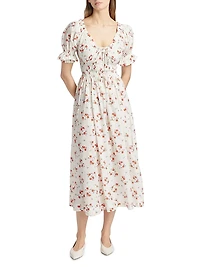Ischia Floral Midi-Dress