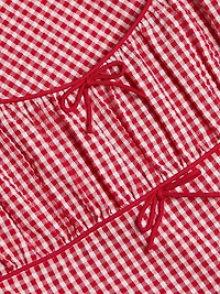 Belline Gingham Tie Midi-Dress