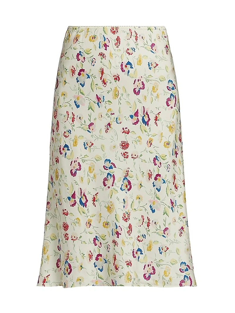 Elowette Silk-Blend Midi-Skirt