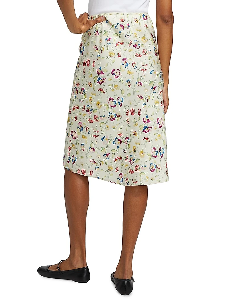 Elowette Silk-Blend Midi-Skirt