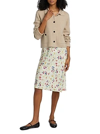 Elowette Silk-Blend Midi-Skirt