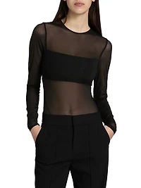 Bandeau Sheer Bodysuit