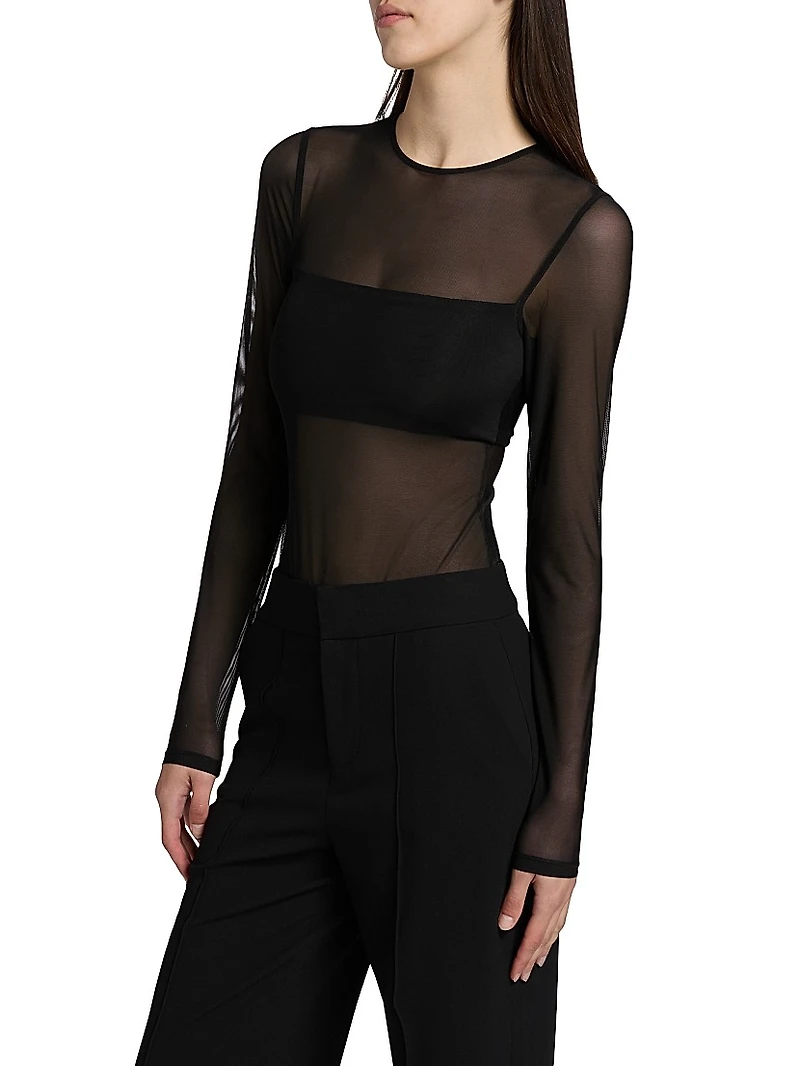 Bandeau Sheer Bodysuit