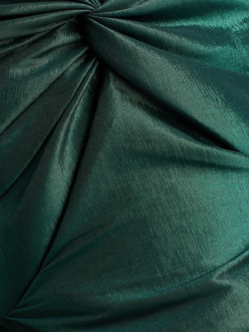 Rose Taffeta Strapless Midi-Dress