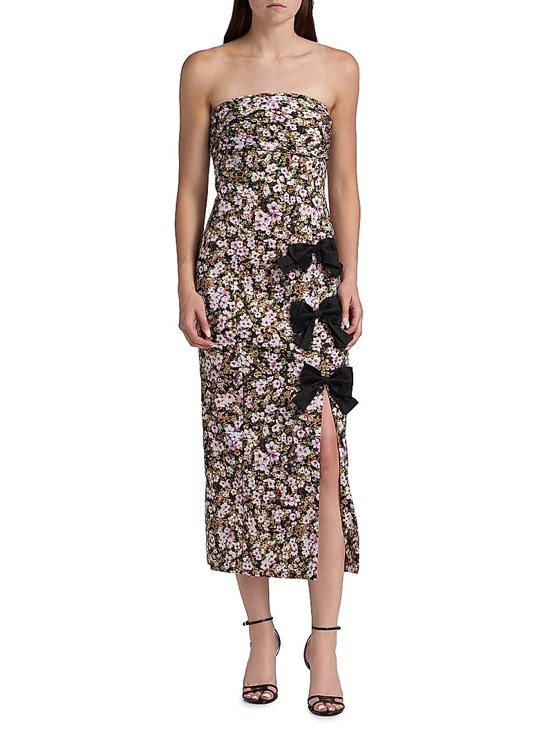 Violetta Floral Bandeau Sheath Dress
