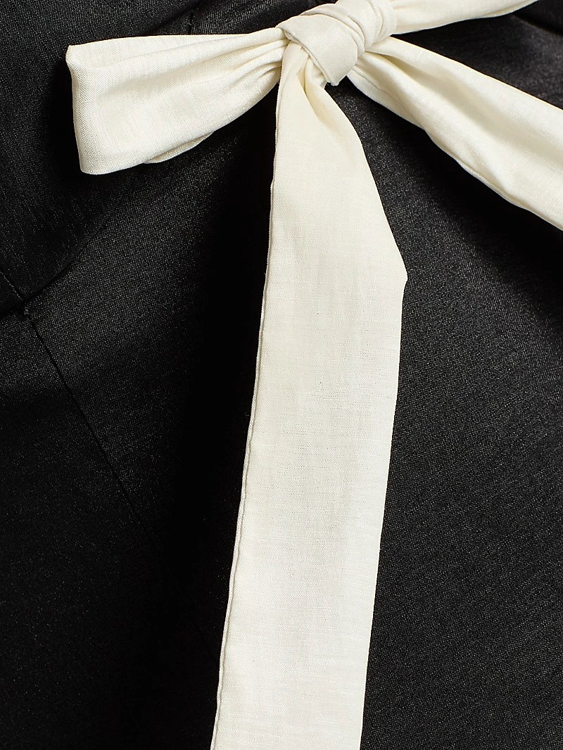 Benazir Taffeta Bow Top