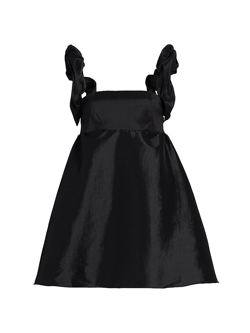 Angela Taffeta Bubble-Strap Cocktail Dress