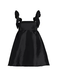 Angela Taffeta Bubble-Strap Cocktail Dress