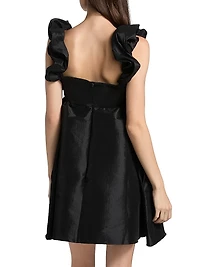 Angela Taffeta Bubble-Strap Cocktail Dress