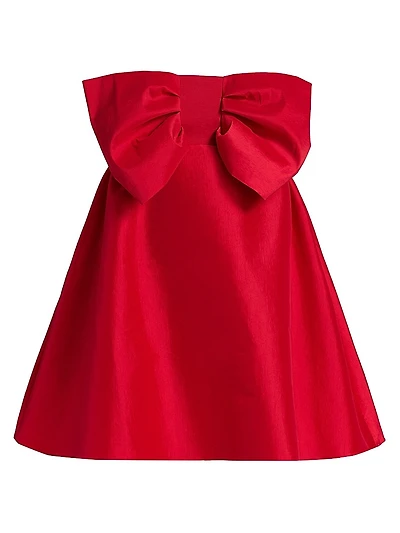 Tammy Taffeta Bow Minidress
