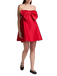 Tammy Taffeta Bow Minidress