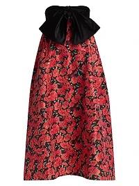 Charlotta Poppies Bow Cocktail Dress