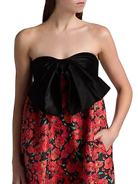 Charlotta Poppies Bow Cocktail Dress