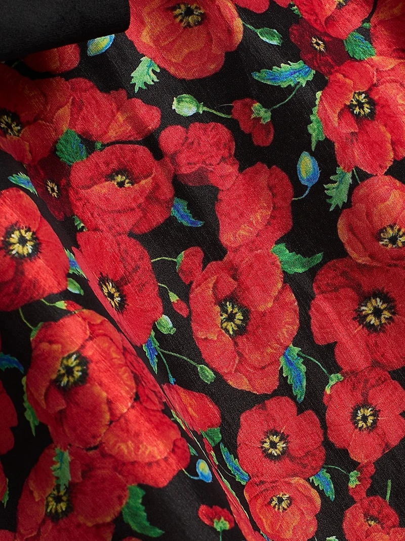 Charlotta Poppies Bow Cocktail Dress