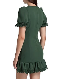 Amenah Crêpe Lace-Trim Dress