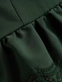 Amenah Crêpe Lace-Trim Dress