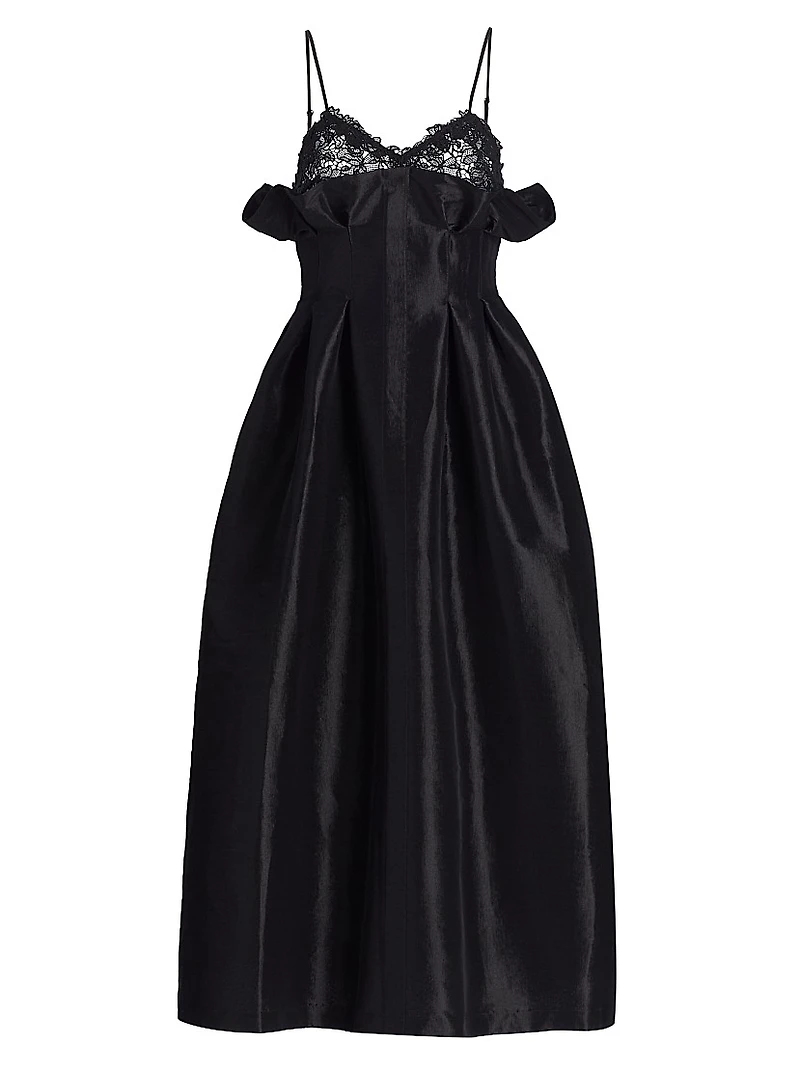 Theresa Taffeta Lace Cocktail Dress