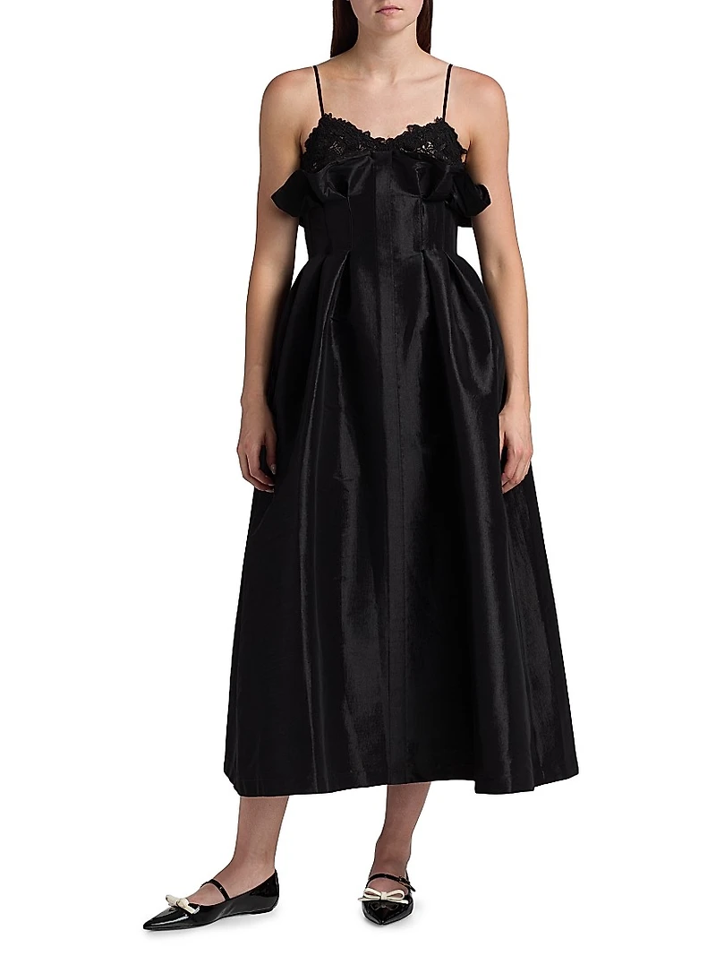 Theresa Taffeta Lace Cocktail Dress