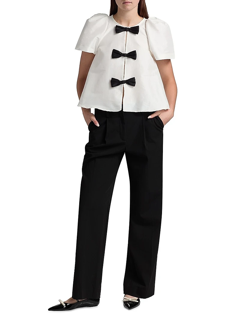 Giorgia Taffeta Bow Top