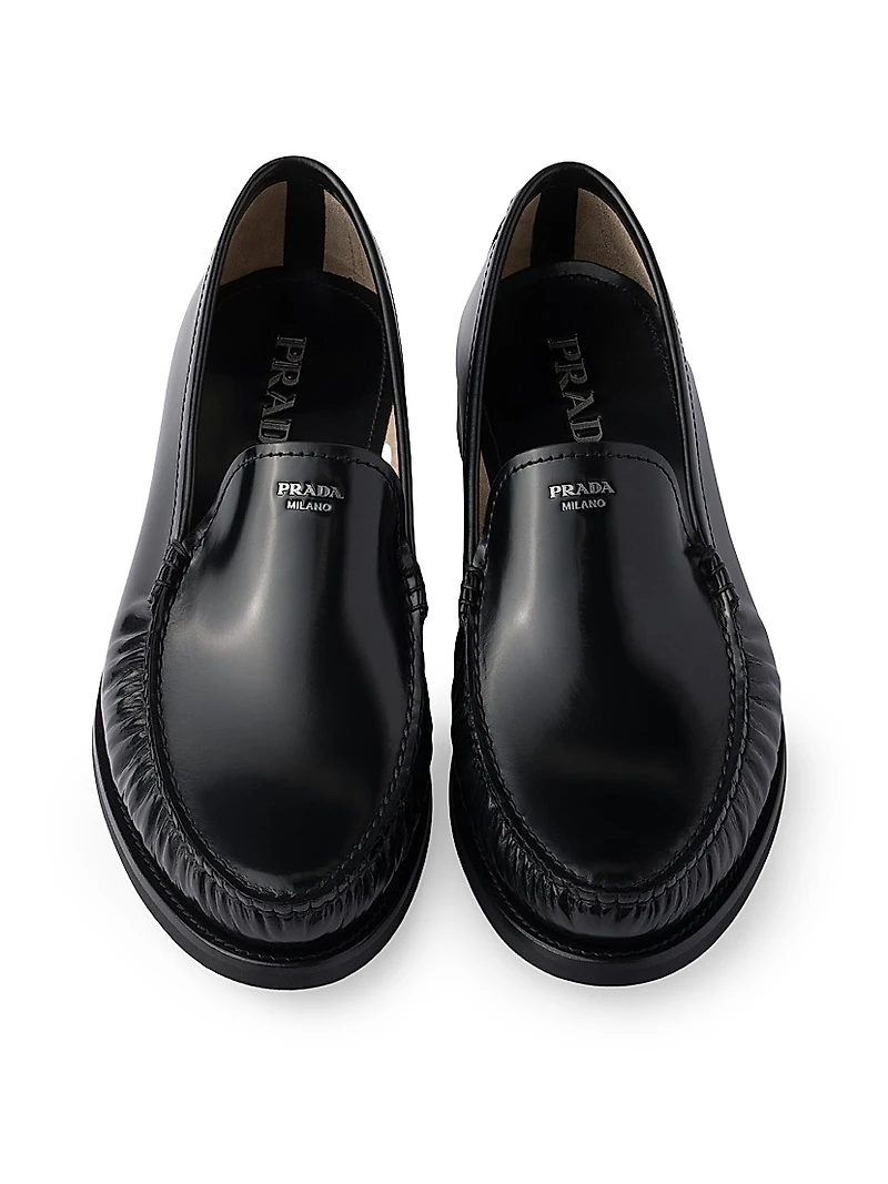 Men's Brushed Leather Loafers