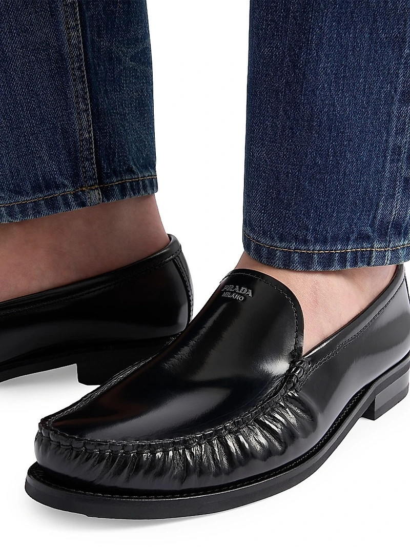 Men's Brushed Leather Loafers
