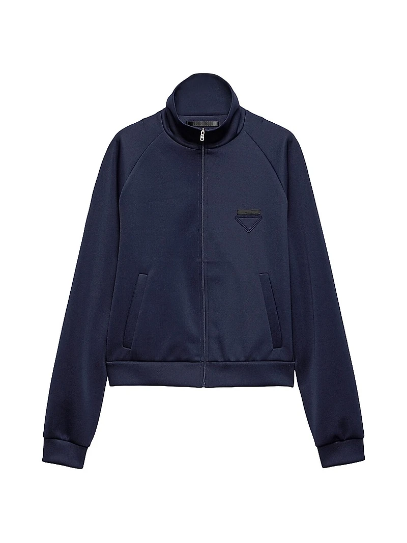 Zippered Technical Fabric Jacket