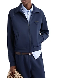 Zippered Technical Fabric Jacket