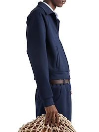 Zippered Technical Fabric Jacket