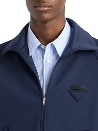 Zippered Technical Fabric Jacket