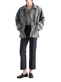 Distressed Canvas Blouson Jacket