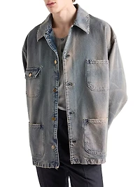 Distressed Canvas Blouson Jacket